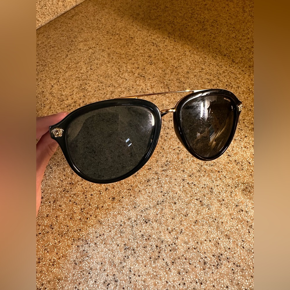 VERSACE VE4341 BLACK POLARIZED SUNGLASSES